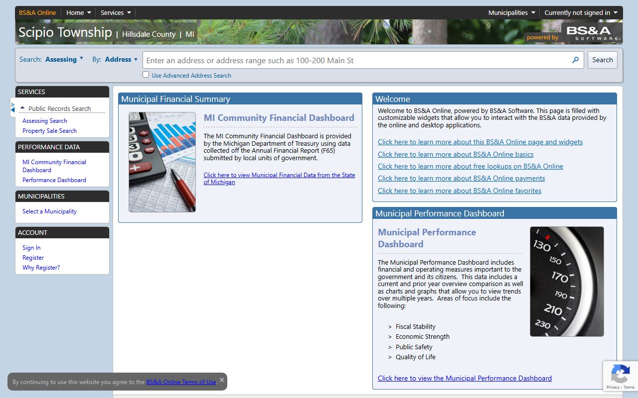 Antrim County Equalization BS&A property tax portal for Antrim County property tax records
