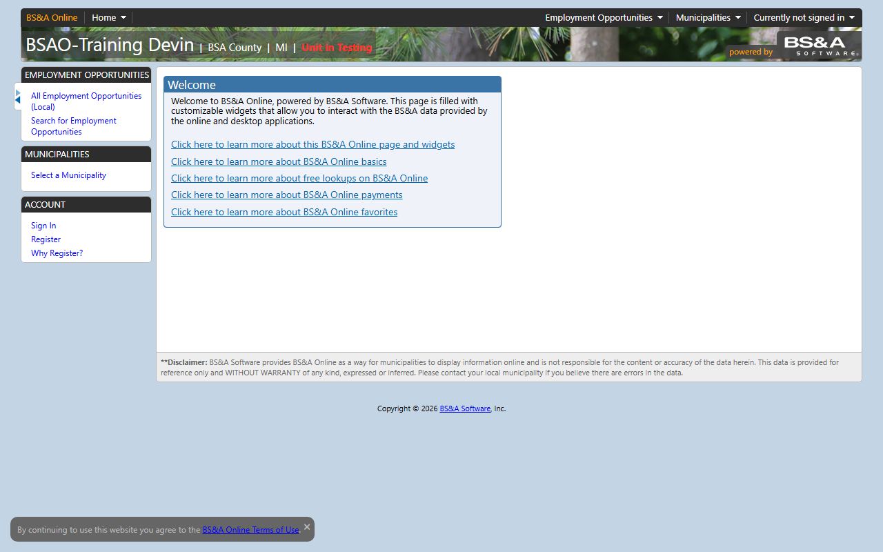 Clinton County Equalization BS&A online portal for searching Clinton County property tax records