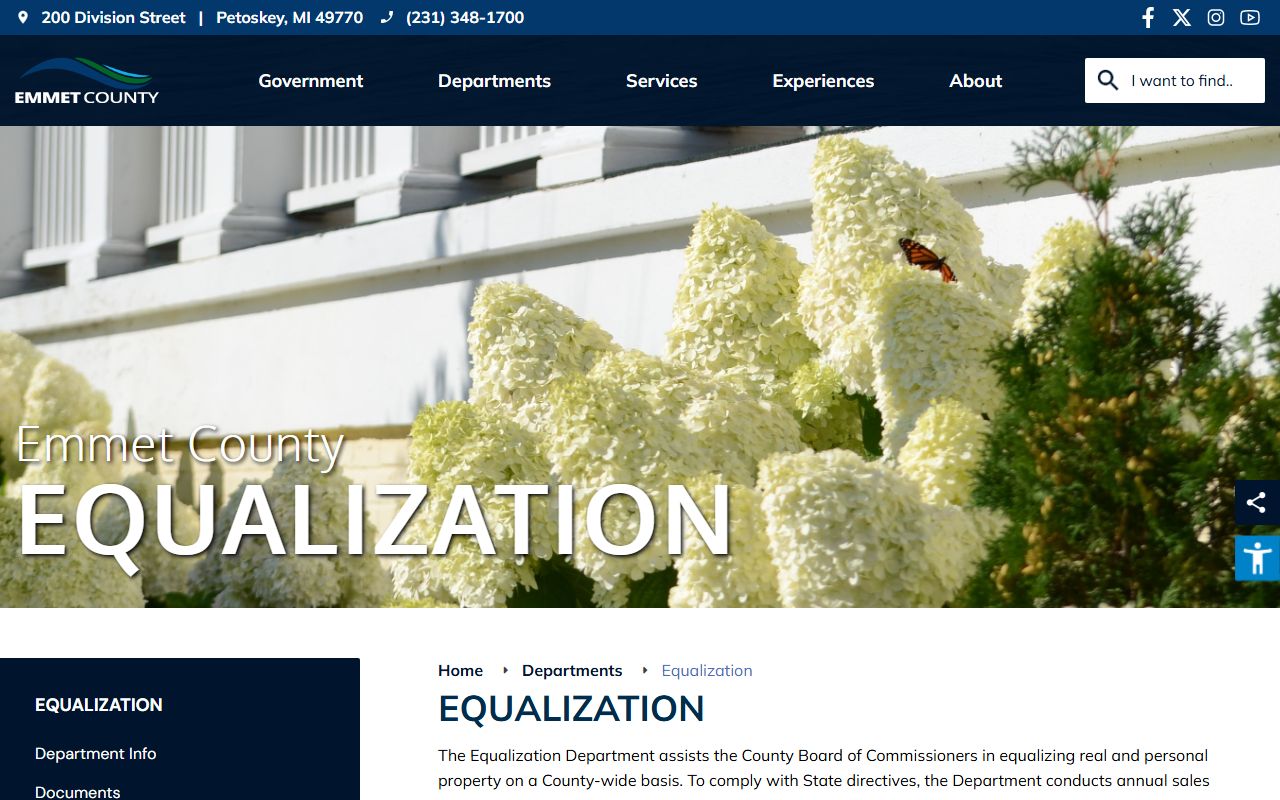 Emmet County Equalization GIS mapping system for Emmet County property tax records