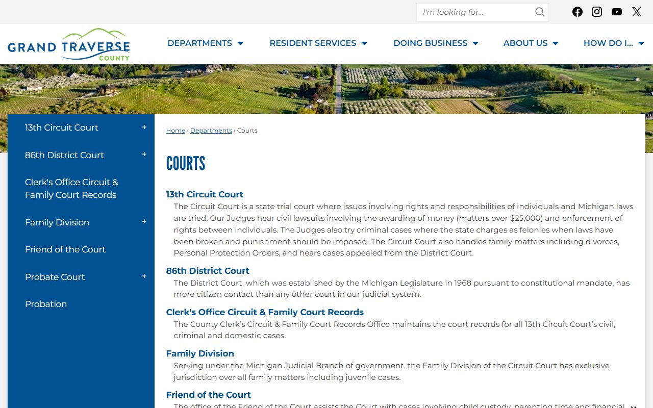 Grand Traverse County GIS mapping system showing parcel data for Grand Traverse County property tax records