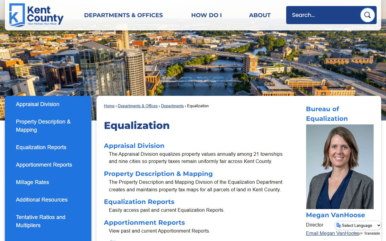 Kent County Equalization BS&A property tax search portal for Kent County property tax records