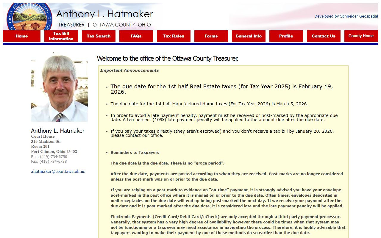 Ottawa County Equalization BS&A property tax portal for searching Ottawa County property tax records